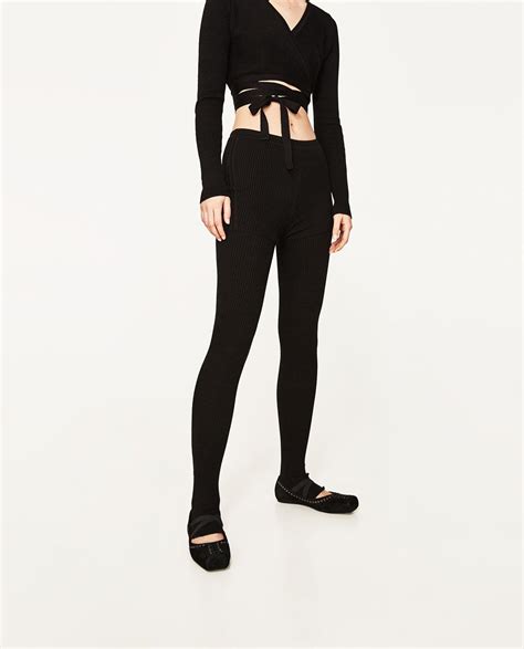 zara leggings|leggings with foot strap zara.